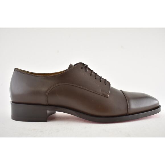 Christian Louboutin Cortomale Flat Brown Leather Dress Oxford Derby Loafer 43 10 main image 4
